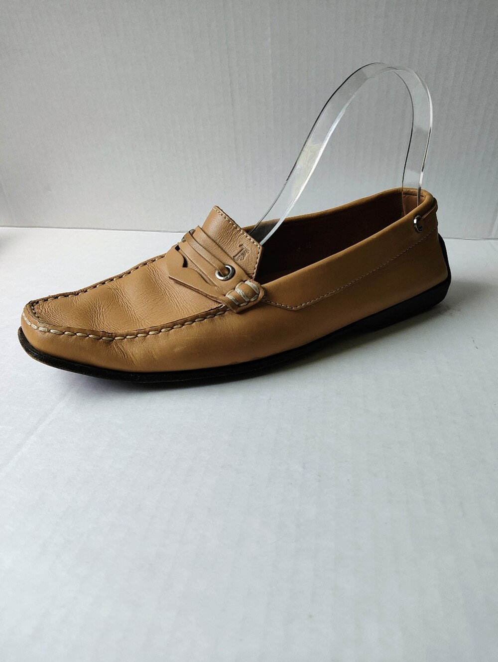 Tod's Tan Leather Driving Loafers Women's Sz 8.5